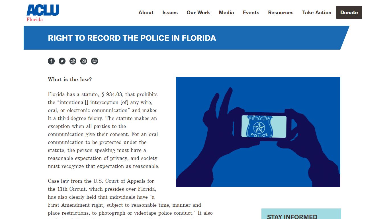 Right to Record the Police in Florida - ACLU of Florida